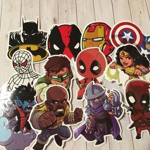 48 Stickers; Marvel, DC, Comic Boom